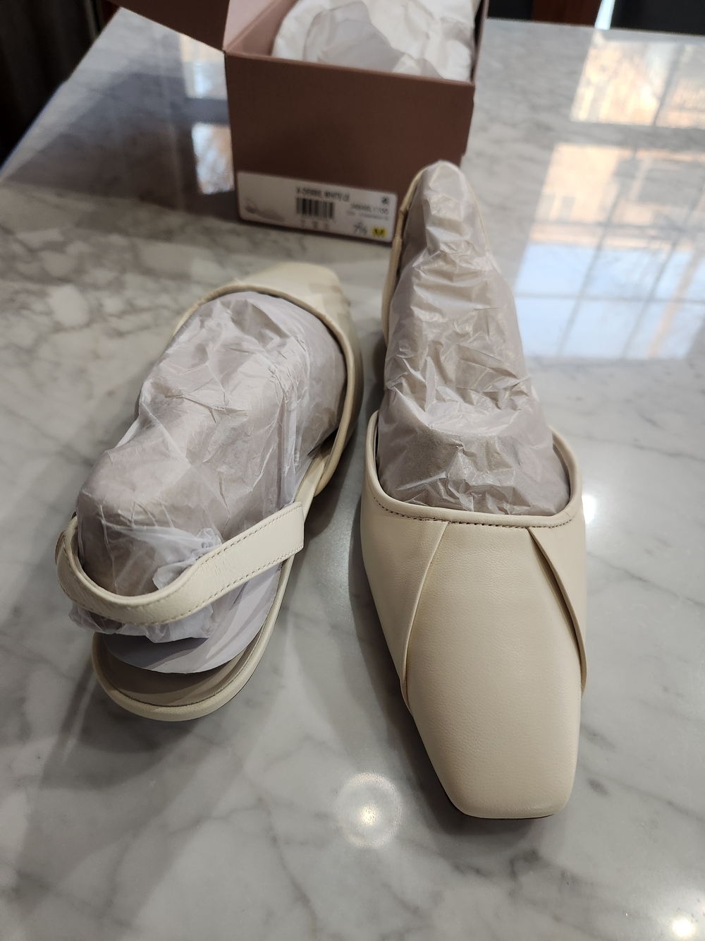 SARTO By Franco Sarto Cream Square-Toe Slingback Espadrilles